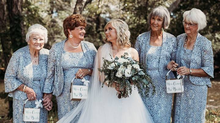 Bride Asks Four Grandmas To Be Flower Girls At Her Wedding
