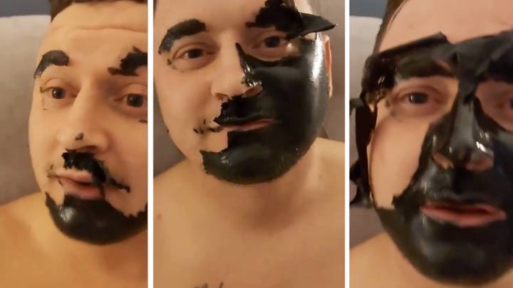 Dad Left With No Eyebrows After Hilarious Face Mask Fail