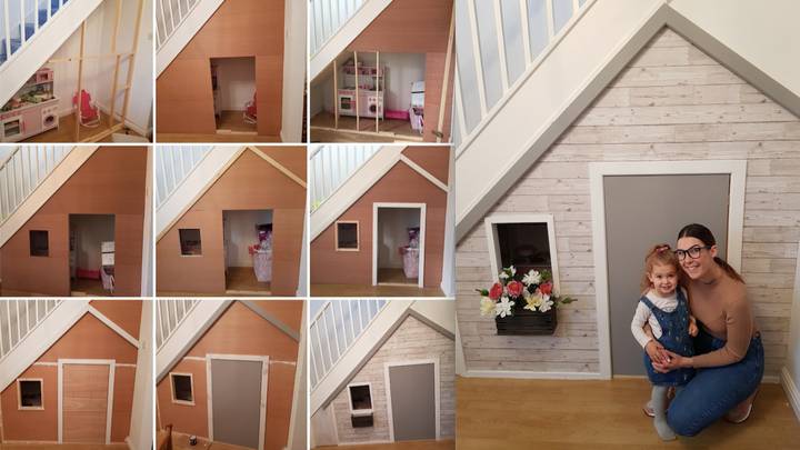 Mum Creates Incredible Under-The-Stairs Playhouse For Her Daughter