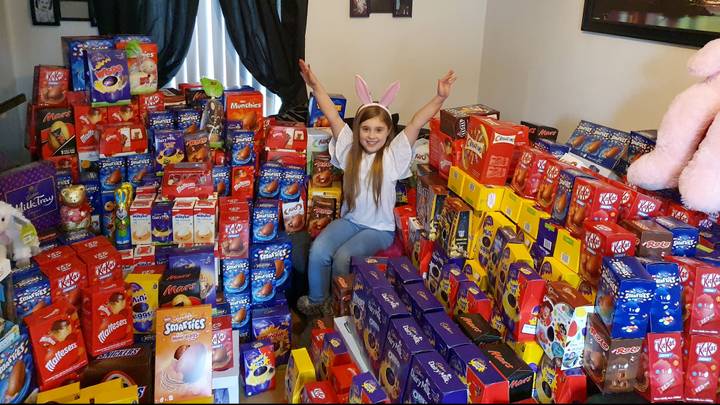 Schoolgirl Collects 1,100 Easter Eggs To Donate To Sick Children