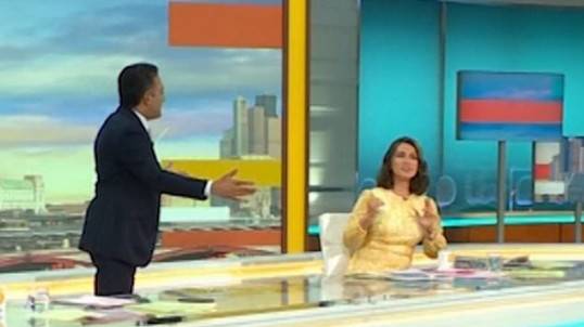 Good Morning Britain Fans Lose It As Susanna Reid Dodges Co-Host Adil Ray's Attempt To Hug Her