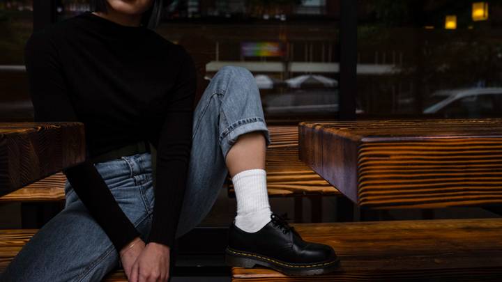 White socks 2025 doc martens