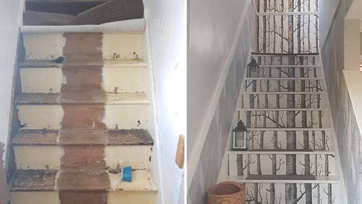 Woman Unveils Stunning DIY Stairway Transformation That Cost Her Just £40