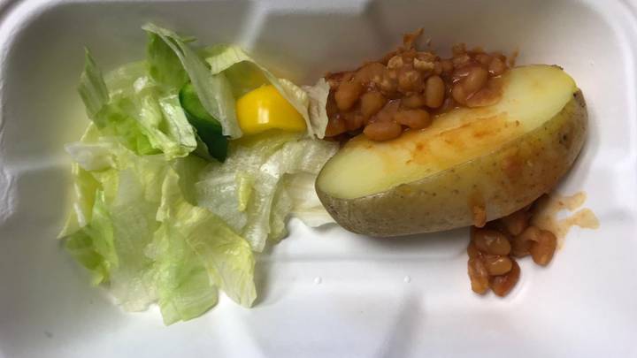 Mum Hits Out At 'Unacceptable' School Meal After Child Was Served Half A 'Raw' Jacket Potato