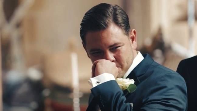 Video Captures Grooms' Emotional Reactions To Brides Walking Down The Aisle
