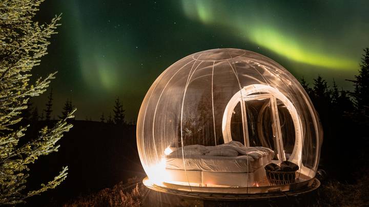You Can Now Sleep Under The Stars In A Bubble Pod In Snowy Iceland