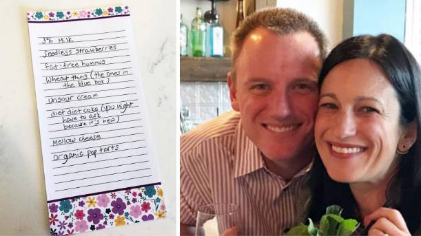 Woman Gives Husband A Fake Shopping List To Get Him Off The Couch