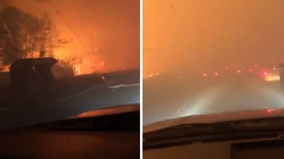 Dad Sings To Daughter To Comfort Her While Escaping Wild Fires