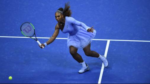 Serena Williams 'Twirls' Into The Next Round Of US Open In Lilac Tutu