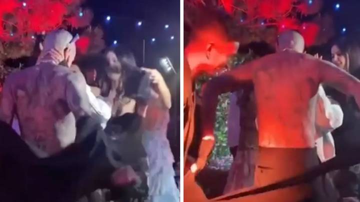 Travis Barker Strips Off On The Dancefloor At Wedding Reception