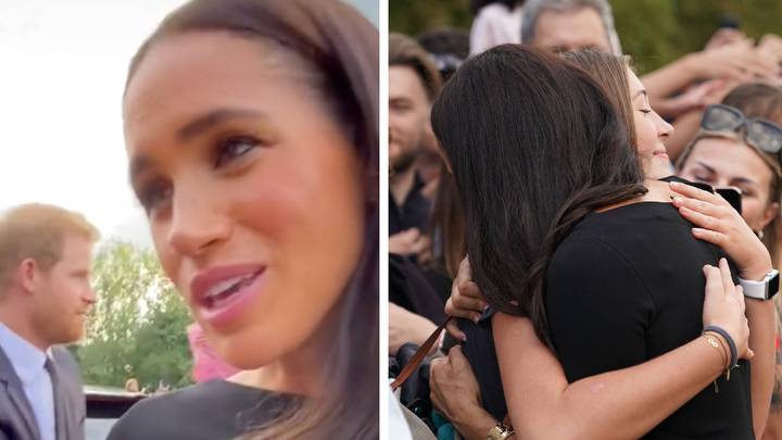 Woman who filmed girl hugging Meghan Markle forced to deny she was planted by PR staff