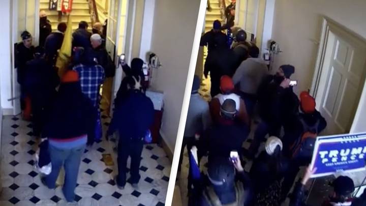 CCTV Footage Appears To Show Officers Waving Rioters In Capitol Building