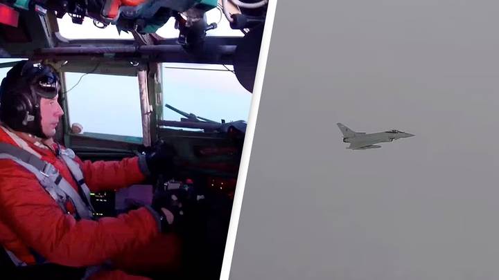 Incredible Footage Shows Moments RAF Jets Flank Russian ‘Bear’ Bombers
