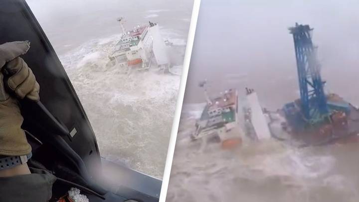 Cargo Ship Snaps In Half In Typhoon Winds As 27 Crew Feared Dead