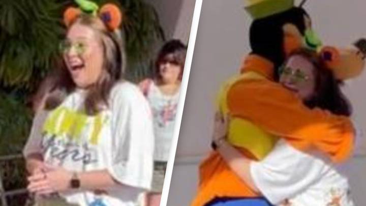 Adult Disney Fan's Reaction To Hugging Goofy Divides Opinion