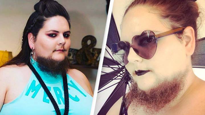 Woman decides to fully embrace her facial hair and grow a beard