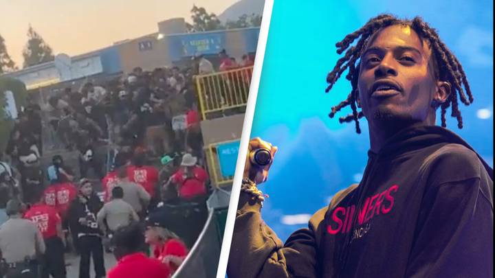 Stampede Of Festival Goers Rush VIP Section During Rapper's Set