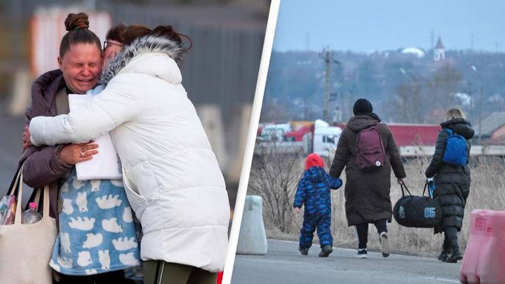 Ukraine: Poignant Photos Capture Refugee Crisis As Ukrainians Attempt To Flee War