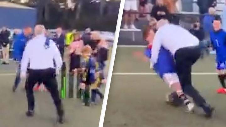 Australian Prime Minister Completely Flattens Kid While Playing Football