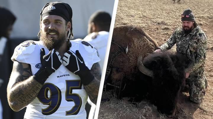 NFL Player Criticised After Killing 2,000lb Buffalo With Arrow Through Heart