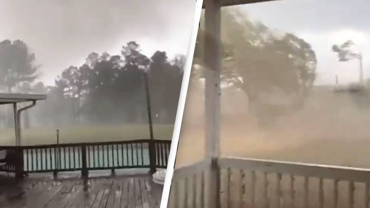Golfer Caught In The Middle Of A Tornado Captures The Destruction In Shocking Video
