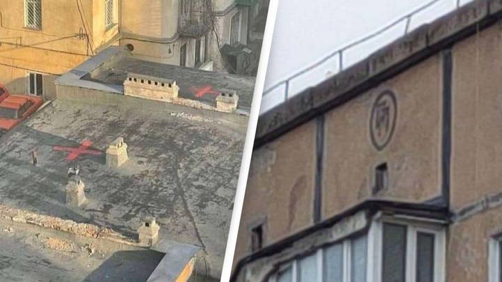 Warning Issued Over Mysterious Symbols Appearing On Ukraine Buildings