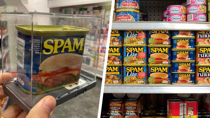 American Store Locks Spam In Security Box To Prevent People Stealing The Precious Item