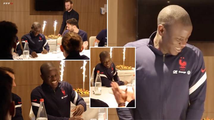 France Squad Surprise N'Golo Kante With A Birthday Cake, His Reaction Is So Wholesome