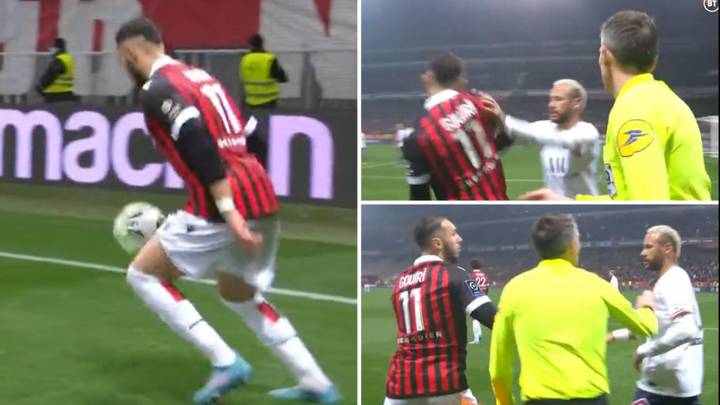 Neymar Gets Fully 'Rattled' By Amine Gouiri's Showboating Rainbow Flick In PSG's Shock Defeat To Nice