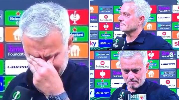 Jose Mourinho Broke Down In Tears During Emotional Interview After Europa Conference League Win
