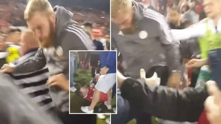 Oli McBurnie Accused Of 'Stomping' On Nottingham Forest Fan During Playoff Semi-Final Pitch Invasion