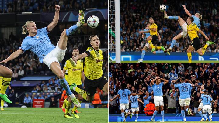Erling Haaland scores audacious acrobatic winner as Man City come from behind to beat Borussia Dortmund
