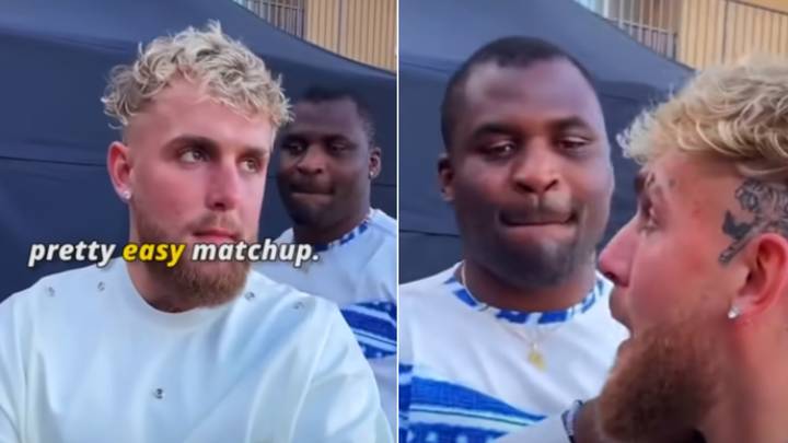 Francis Ngannou 'confronts' Jake Paul after saying UFC champion is an 'easy matchup'