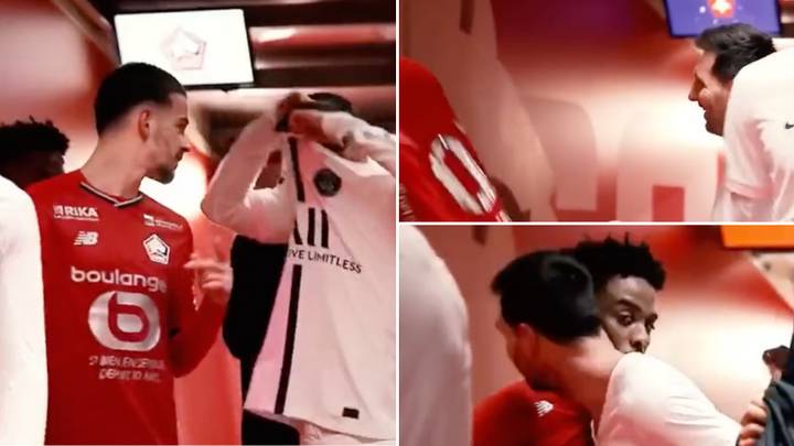 Lille Player Angel Gomes Couldn't Believe It When Lionel Messi Wanted To Swap Shirts With Him