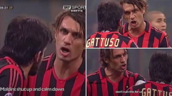Spine-Tingling Footage Of Paolo Maldini Confronting Gennaro Gattuso Proves He's Football's Ultimate Captain