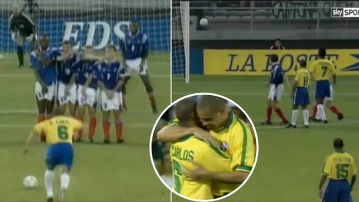25 Years Ago Today Roberto Carlos Scored Impossible Free Kick Goal Against France 25 Years Ago Today Roberto Carlos Scored Impossible Free Kick Goal Against France