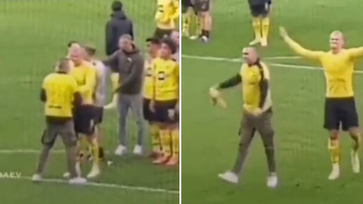Pitch Invader Gets Erling Haaland's Shirt And Celebrates With Borussia Dortmund Striker