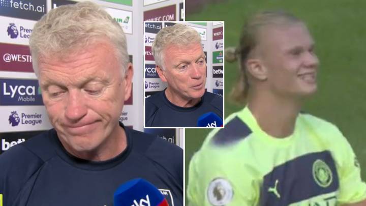 David Moyes has priceless reaction to being asked about Erling Haaland's Premier League debut