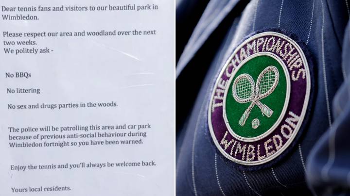 Wimbledon Residents Protest Against Fans Having 'Sex Parties' In Local Area