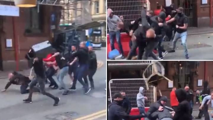 Manchester United And Leeds United Fans Clash Ahead Of Game