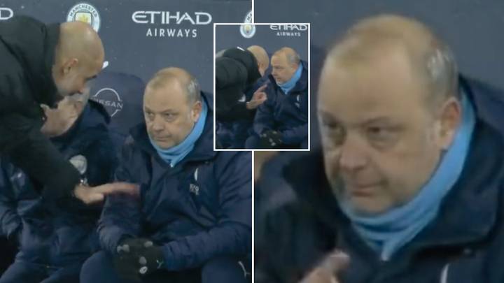 Pep Guardiola's Conversation With Assistant Manager After Conceding Last Minute Goal vs Spurs Was Intense