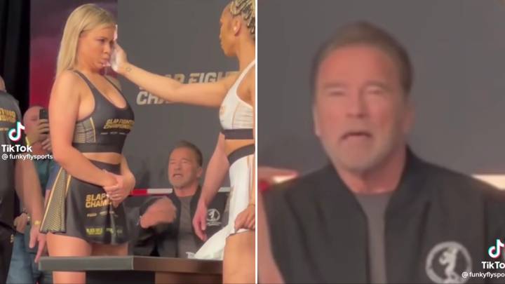 Arnold Schwarzenegger’s reaction during Slap Fighting Championship has gone viral