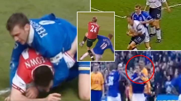 A compilation of Duncan Ferguson's on-pitch fights has gone viral and it makes for spectacular viewing
