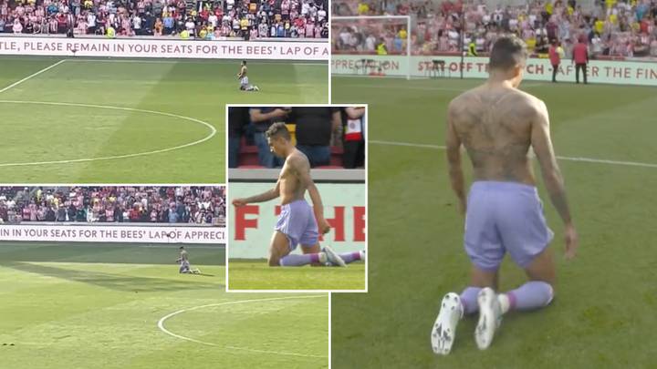 Raphinha Walks The Length Of The Pitch On His Knees After Leeds Survive Relegation