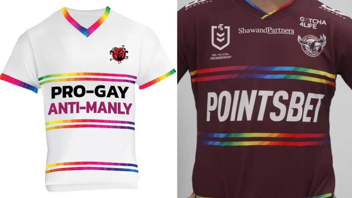 'Pro-Gay, Anti-Manly' Footy Jersey Goes Up For Sale In Response To Pride Boycotters