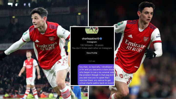 Arsenal Fan DM'd Charlie Patino Telling Him PSG Wanted To Sign Him On Football Manager, His Reply Was Brilliant