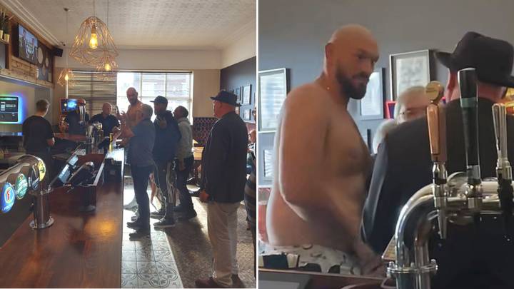 A Topless Tyson Fury Walks Into Aintree Pub For A Drink, Customers Couldn't Believe It
