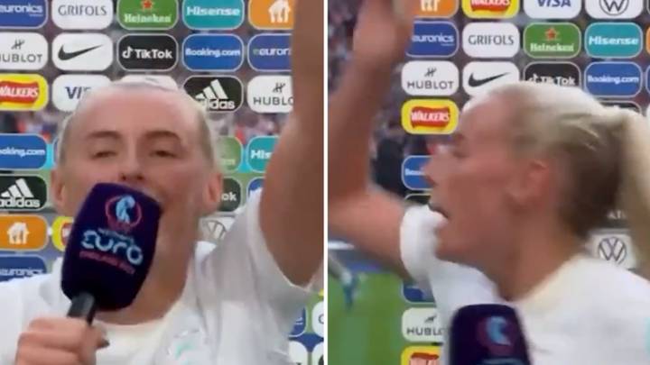 England Hero Chloe Kelly Ditches Interview To Join Teammates In Singing 'Sweet Caroline'