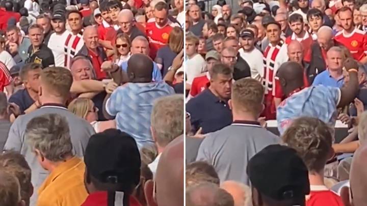 Shocking video shows Man United fans fighting each other during defeat to Brighton