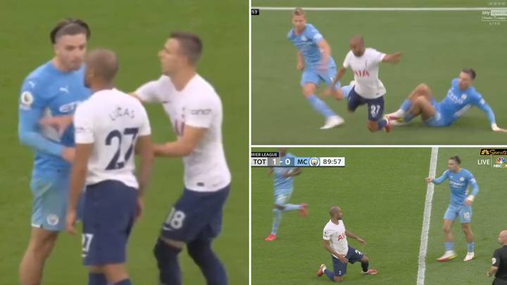 Fans Reckon Jack Grealish Accused Lucas Moura Of 'Diving' In Manchester City's Loss To Spurs